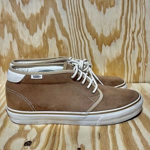VANS OFF THE WALL MENS BROWN SUEDE LACE UP HIGH TOPS SIZE 10.5